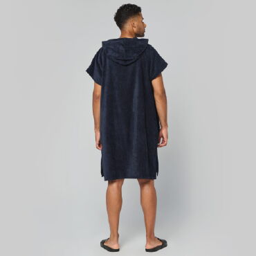 Poncho de rizo con capucha orgánico unisex PA581