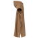 Poncho de rizo con capucha orgánico unisex PA581. Color camel.