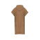 Poncho de rizo con capucha orgánico unisex PA581. Color camel.