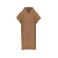 Poncho de rizo con capucha orgánico unisex PA581. Color camel.