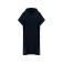 Poncho de rizo con capucha orgánico unisex PA581. Color navy.