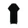 Poncho de rizo con capucha orgánico unisex PA581. Color black.