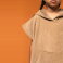 Poncho de rizo con capucha orgánico niño PA582. .