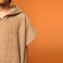 Poncho de rizo con capucha orgánico niño PA582. .