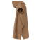 Poncho de rizo con capucha orgánico niño PA582. Color camel.