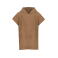 Poncho de rizo con capucha orgánico niño PA582. Color camel.