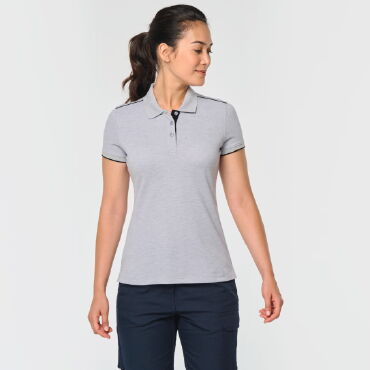 Polo de trabajo contrastado mujer WK271