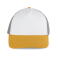 Gorra trucker KP240. Color blanco/amarillo ámbar/gris escarchado.