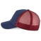Gorra trucker KP240. Color índigo intenso/vino cabernet.