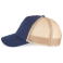 Gorra trucker KP240. Color índigo intenso/arena beige.