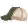 Gorra trucker KP240. Color verde trébol/arena beige.