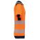 Camiseta alta visibilidad reciclada unisex WK360. Color hi viz orange/navy.