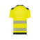 Camiseta alta visibilidad reciclada unisex WK360. Color hi viz yellow/navy.