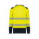Sudadera alta visibilidad reciclada unisex WK420. Color hi viz yellow/navy.