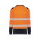 Sudadera alta visibilidad reciclada unisex WK420. Color hi viz orange/navy.