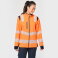 Chaqueta softshell alta visibilidad mangas removibles reciclada unisex WK460. .