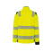 Chaqueta softshell alta visibilidad mangas removibles reciclada unisex WK460. Color hi viz yellow/navy.