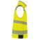 Chaqueta softshell alta visibilidad mangas removibles reciclada unisex WK460. Color hi viz yellow/navy.