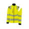 Chaqueta softshell alta visibilidad mangas removibles reciclada unisex WK460. Color hi viz yellow/navy.