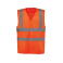 Chaleco alta visibilidad ligero unisex WK616. Color hi viz orange.