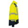 Parka alta visibilidad 4 en 1 reciclada unisex WK660. Color hi viz yellow/navy.