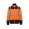 Parka alta visibilidad 4 en 1 reciclada unisex WK660. Color hi viz orange/navy.