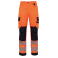 Pantalón alta visibilidad multibolsillos reciclado unisex WK760. Color hi viz orange/navy.