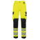 Pantalón alta visibilidad multibolsillos reciclado unisex WK760. Color hi viz yellow/navy.