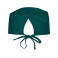 Gorro sanitario WKP101. Color emerald green.