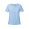 Blusa crêpe de China manga corta mujer Verona. Color sky blue.