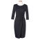 Vestido largo manga 3/4 mujer Neptune. Color black.