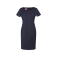 Vestido largo manga corta mujer Teramo. Color navy.