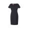 Vestido largo manga corta mujer Teramo. Color black.