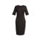 Vestido largo manga 3/4 mujer Celeste. Color black.
