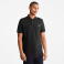 Polo pique orgánico unisex Tb0a26n4. Color black.