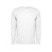 Camiseta deportiva manga larga unisex Estoril L/S Kids. Color blanco.