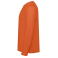 Camiseta deportiva manga larga unisex Estoril L/S Kids. Color naranja fuego.