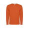 Camiseta deportiva manga larga unisex Estoril L/S Kids. Color naranja fuego.