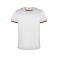 Equipación de fútbol doble hombre Racing. Color blanco/rojo.