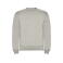 Sudadera básica unisex Clásica. Color blanco ceniza vigore.