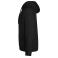 Sudadera con capucha orgánica/reciclada hombre Vinson. Color negro.