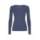 Camiseta manga larga mujer Extreme Woman. Color azul denim.