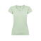 Camiseta cuello pico mujer Victoria Woman. Color verde mist.