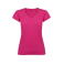 Camiseta cuello pico mujer Victoria Woman. Color rosa rosetón.