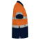 Polo alta visibilidad hombre Polaris. Color azul marino/naranja fluor.