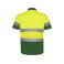 Polo alta visibilidad hombre Polaris. Color verde jardín/amarillo flúor.