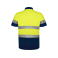 Polo alta visibilidad hombre Polaris. Color azul marino/amarillo flúor.