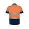 Polo alta visibilidad hombre Polaris. Color azul marino/naranja fluor.