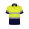 Polo alta visibilidad hombre Polaris. Color azul marino/amarillo flúor.