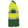 Polo alta visibilidad hombre Polaris. Color verde jardín/amarillo flúor.